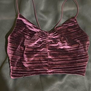 Fable M Purple velvet crop top